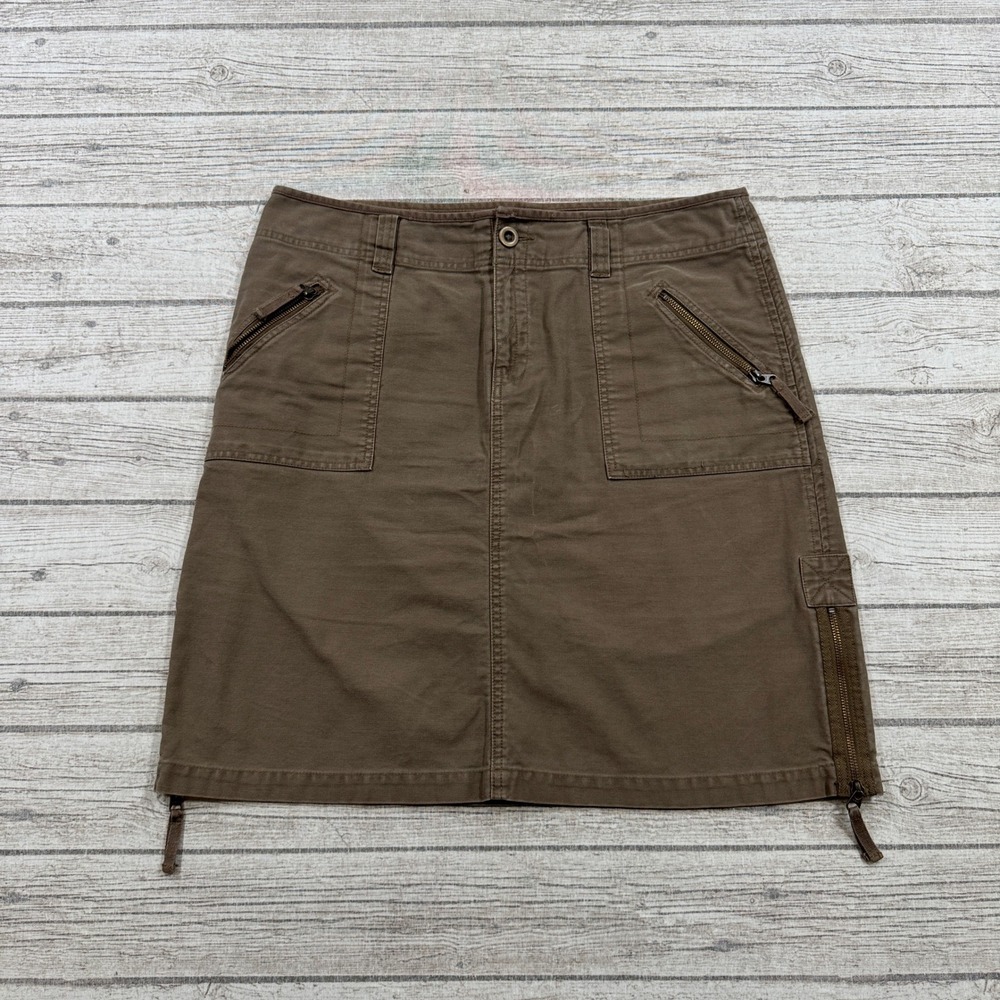 Cotton Ginny Cargo Mini Skirt Women's 15 Brown Safari Hunting Outdoor Gorpcore